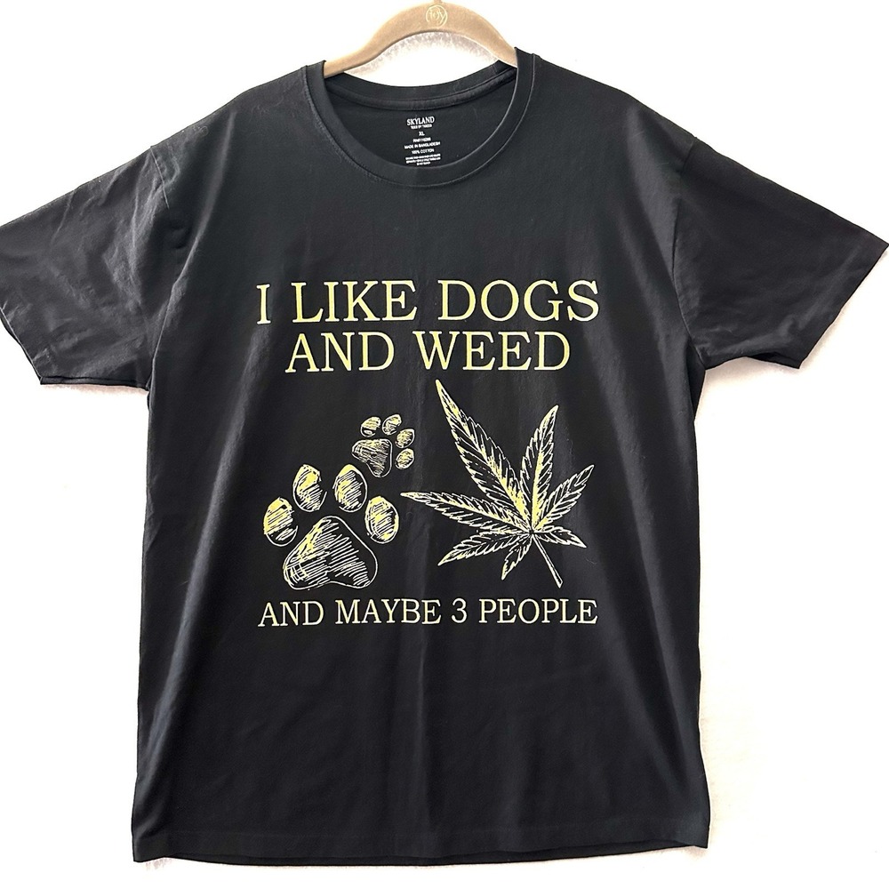 Skyland‎ Tees Tideeb Dogs Weed 3 People XL